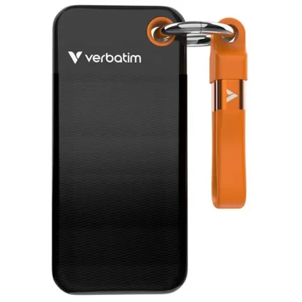 Verbatim Pocket SSD Externí disk 1TB černo-oranžová / USB-C 3.2 Gen 2 / R: 1000MBs / W: 1000MBs (32193)