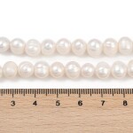 Přírodní sladkovodní perla - mušlově bílá - 7 ~ 8 mm - třída AA - 1 ks