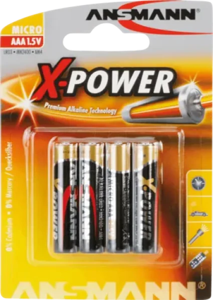 Ansmann X-Power / Baterie / AAA / alkalická / 1,5 V / 4 ks (5015653)