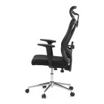 Kancelářská židle, houpací mechanismus, černá síťovina, KA-R216 BK