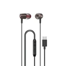 Dudao X1 PROT drátová sluchátka do uší černá / s mikrofonem / USB-C / kabel 1.2 m (164544)