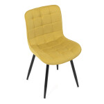 Jídelní židle, žlutá, látka, HC-462 YEL2