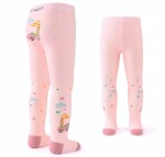 BeSnazzy dětské protiskluzové punčocháče pro zdravé lezení a první krůčky, růžové se žirafou, velikost: 80-86