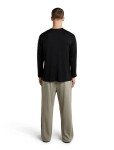 Unisex merino triko dlouhý rukáv ICEBREAKER Unisex Merino 150 LS Pocket Tee, Black velikost: M