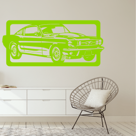 Samolepka Ford Mustang Barva: zelená, Velikost: 100 x 43 cm