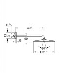 GROHE - Rainshower Hlavová sprcha 310 Mono Cube 9,5 l/min, 1 proud, sprchové rameno 42 cm, chrom 26564000