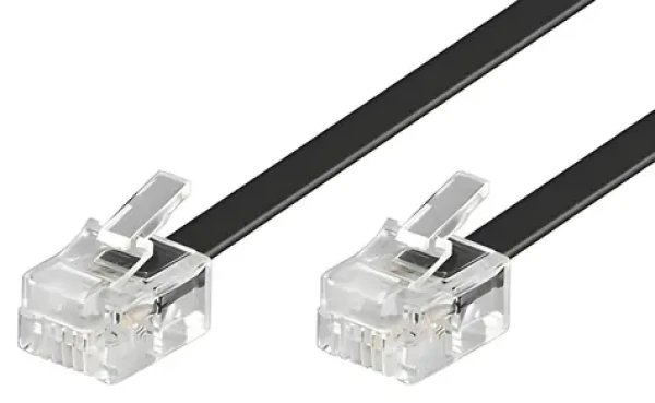 Goobay černá / Telefonní kabel / RJ11 6/4 / 6 m (50318)