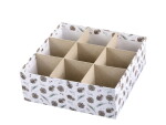 Chic Antique Dárková krabice Pine cones White – set 3 ks, bílá barva, papír