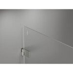 MEXEN/S - Lunar-B L sprchový kout dveře křídlové pravá 90 x 80, transparent, nikl kartáčovaný 832L-090-080-97-00-P