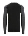 ICEBREAKER Mens ZoneKnit 260 LS Crewe, Jet Heather/Black/Metro H velikost: S