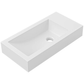 CERANO - Umyvadlo z litého mramoru Sofia - bílá matná - 50x25 CER-679472