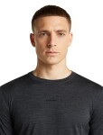 ICEBREAKER Mens 200 MerinoFine Ace LS Crewe, Jet Heather (vzorek) velikost: M