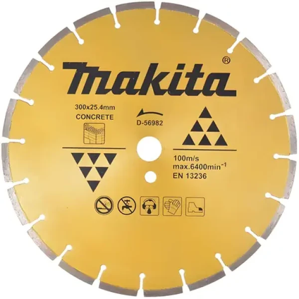 Makita Diamantový řezný kotouč na beton / Řezný kotouč / 300 x 25,4 mm / segmentový / suché řezání (D-56982)