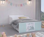 DumDekorace Dětská postel HELLO FRIEND s myškami 160 x 80 cm GLOPUFI160-MOUSE