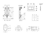 GEBERIT - Kombifix Set předstěnové instalace, klozetu Oudee a sedátka softclose, tlačítko Sigma30, bílá/bílá mat SANI15CA3121