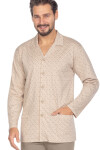 Pyžamo Regina 463 dlouhé/r M-XL L24 pánské rozepínací béžová M
