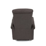 Polohovací křeslo, elektrické zabudované ovládání, hnědá, látka, TV-925 BR2