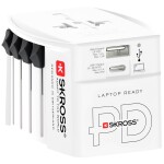 SKROSS cestovní adaptér MUV USB A+C, USB nabíjení 2.4A, univerzální pro 150 zemí