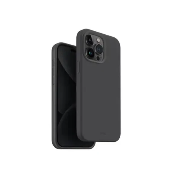 Pouzdro UNIQ case Lino Hue iPhone 15 Pro Max Magclick Charging dark šedé