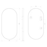 SAPHO - AVONA oválné zrcadlo v rámu 50x100cm, zlato mat AV500G