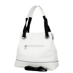 Trendy dámská koženková kabelka na rameno Paula, bílá