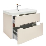 Koupelnová skříňka s umyvadlem a baterií SAT Fusion 77,5x53x45 cm pískově béžová mat SATFUSION280BEMWBA SATFUSION280BEMWBA