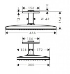 HANSGROHE - Rainmaker Select Hlavová sprcha 460, 2 proudy, sprchové rameno 10 cm, černá/chrom 24004600