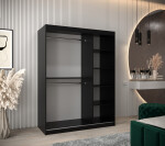 Šatní skříň Abi E0 Barva korpusu: Černá, Rozměry: 120 cm, Dveře: Bílá