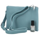 Trendy dámská koženková crossbody kabelka MaxFly Silverio, džínově modrá