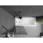 MEXEN/S - Next vanová zástěna FIX 70 x 150, grafit, grafit metal 895-070-000-00-40-95