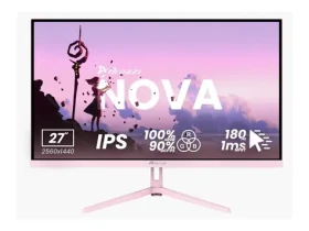 27" Arozzi Nova 27T2K180 růžová / Monitor / IPS / QHD 2560x1440 / 180Hz / 1ms / 2x HDMI + 2x DP (AZ-NO-27T2K180-PNK)