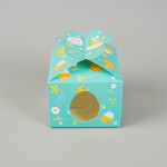 Cake star Velikonoční krabička tyrkysová 10x10x7,5cm