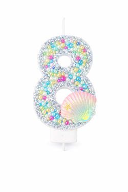Dortová svíčka Oceán perly č.8
