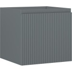 MEXEN/S - Rivel koupelnová skříňka pod umyvadlo 50, 1 šuplík, reliéf , grafit mat 91A20-05047-1-BF66