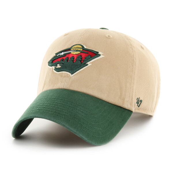 47 Brand Pánská kšiltovka Minnesota Wild NHL Two Tone ’47 CLEAN UP w/ No Loop Label