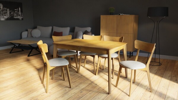 Jídelní stůl AXEL 130/220x85x75 rozkládací dubový