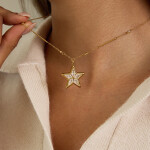 ELENYS Make a Wish – pozlacený náhrdelník 18K žluté zlato Délka: 42+5 cm / max. 47 cm
