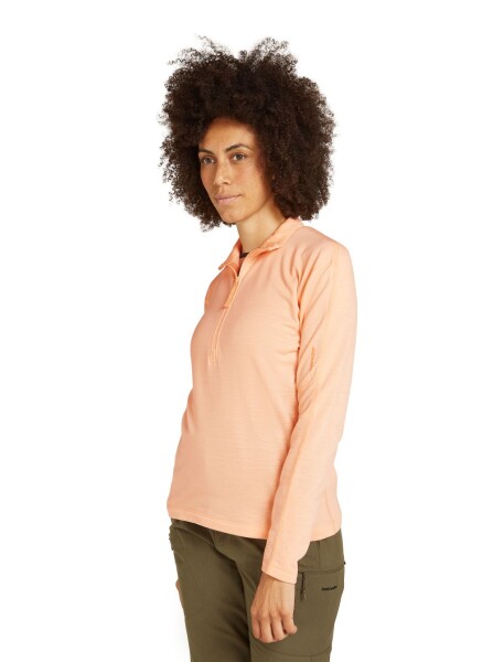 ICEBREAKER Wmns 360 Realfleece Elem LS Half Z, Sunstone (vzorek) velikost: S