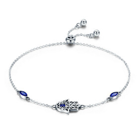 Elenys stříbrný náramek Hamsa symbol ochrany
