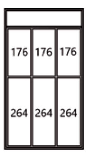 Strong příborník StrongMax 550, 3+3 barva: šedá
