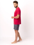 Pyžamo Key MNS 453 A25 kr/r M-2XL červený grafit XL