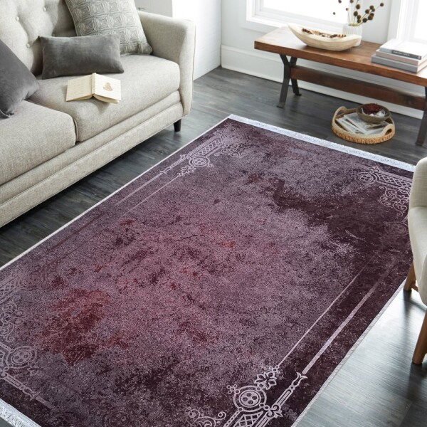 DumDekorace Tmavý koberec s jemným orientálním rámem a patinou Šířka: 160 cm | Délka: 220 cm