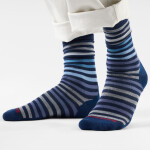 Unisex merino ponožky SMARTWOOL Everyday Spruce Street Crew Socks, Deep Navy/Nightfall velikost: 42-45 (L)