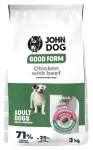 John Dog Good Form / Granule pro psy / kuřecí s hovězím / malá plemena / 3 kg