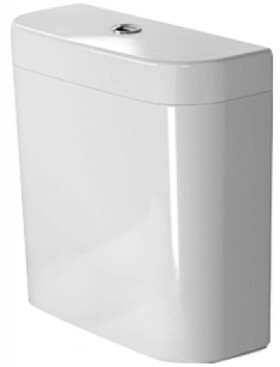 DURAVIT - Happy D.2 Splachovací nádrž 40x16 cm, připojení dole vlevo, s WonderGliss, alpská bílá 09341000851