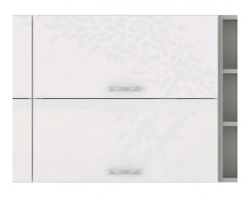 Horní kuchyňská skříňka Bianka 80GU, 80 cm, bílý lesk
