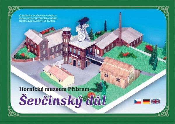 Hornické muzeum Příbram Ševčinský důl Stavebnice papírového modelu