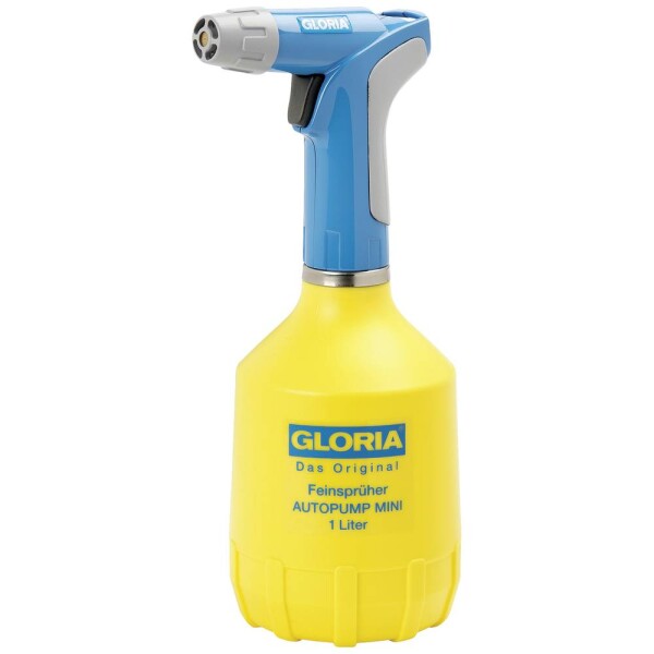 Gloria Haus und Garten 000950.0000 AutoPump Mini zahradní rozprašovač 1 l žlutá, modrá