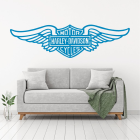 Samolepka Harley Davidson křídla Barva: modrá, Velikost: 80 x 22 cm