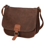 Trendy dámská koženková crossbody kabelka Ulipa, tmavě hnědá